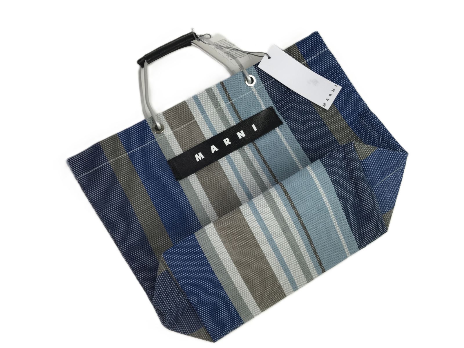 美品 マルニ MARNI マルニマーケット トートバッグ ナイロンメッシュ