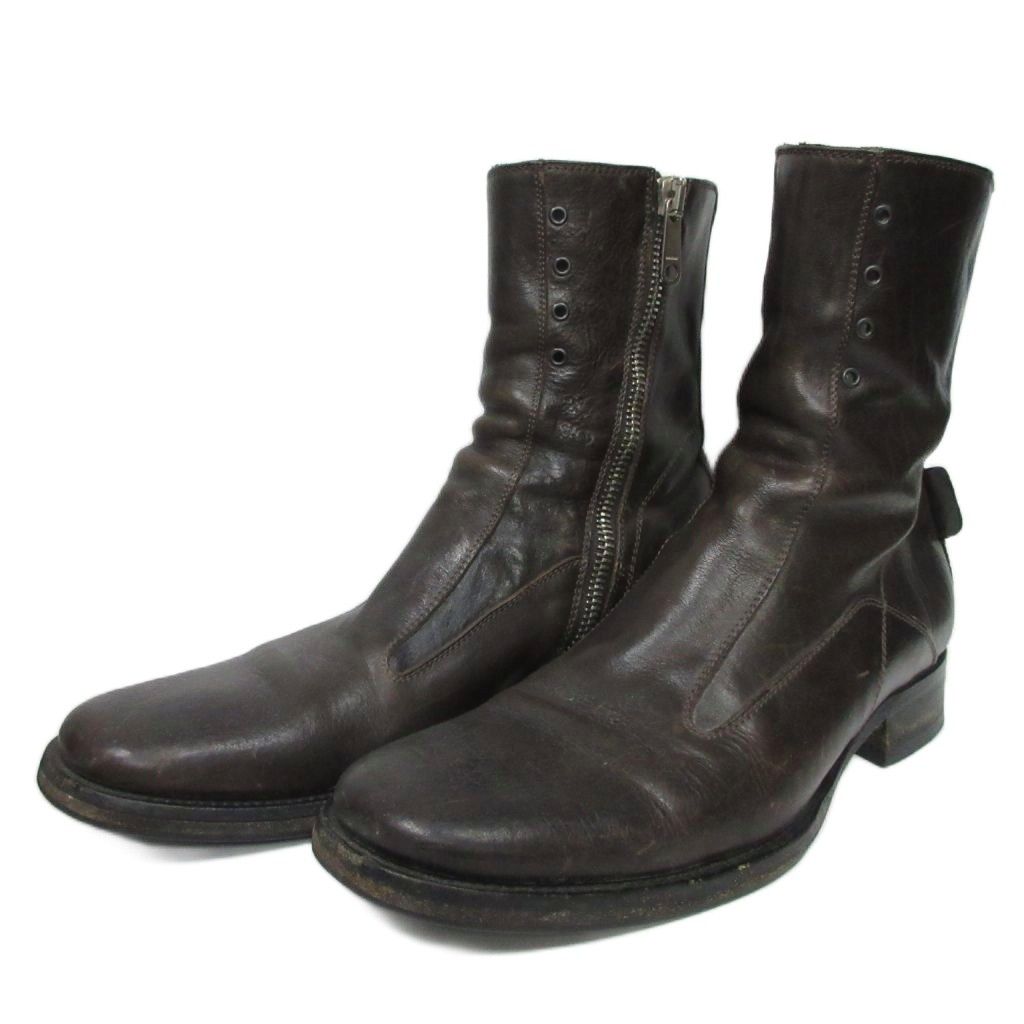 ディオールオム Dior HOMME エディ期 アーカイブ レザー ヒールブーツ