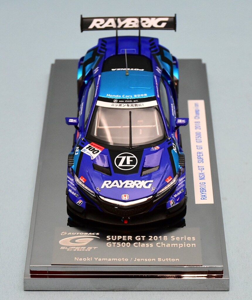 EBBRO 1/43 RAYBRIG NSX-GT SUPER GT GT500 2018 Champion Car No.100