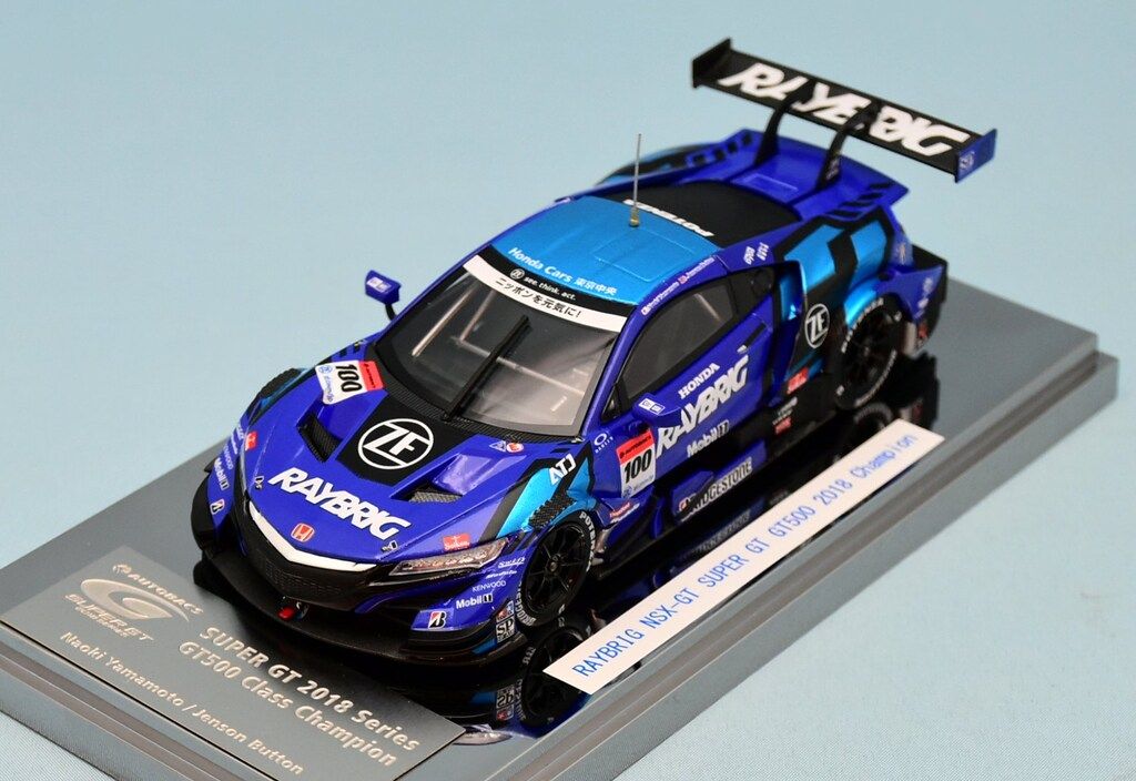 EBBRO 1/43 RAYBRIG NSX-GT SUPER GT GT500 2018 Champion Car No.100