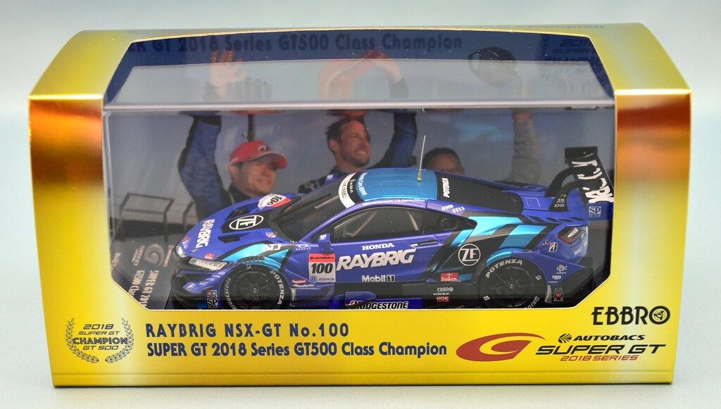 EBBRO 1/43 RAYBRIG NSX-GT SUPER GT GT500 2018 Champion Car No.100