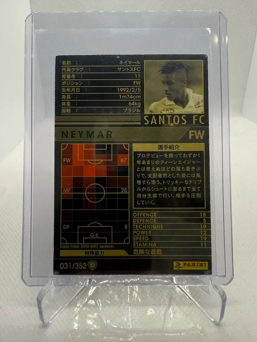 10/11 Panini パニーニ WCCF ネイマール ルーキー サッカーカード
