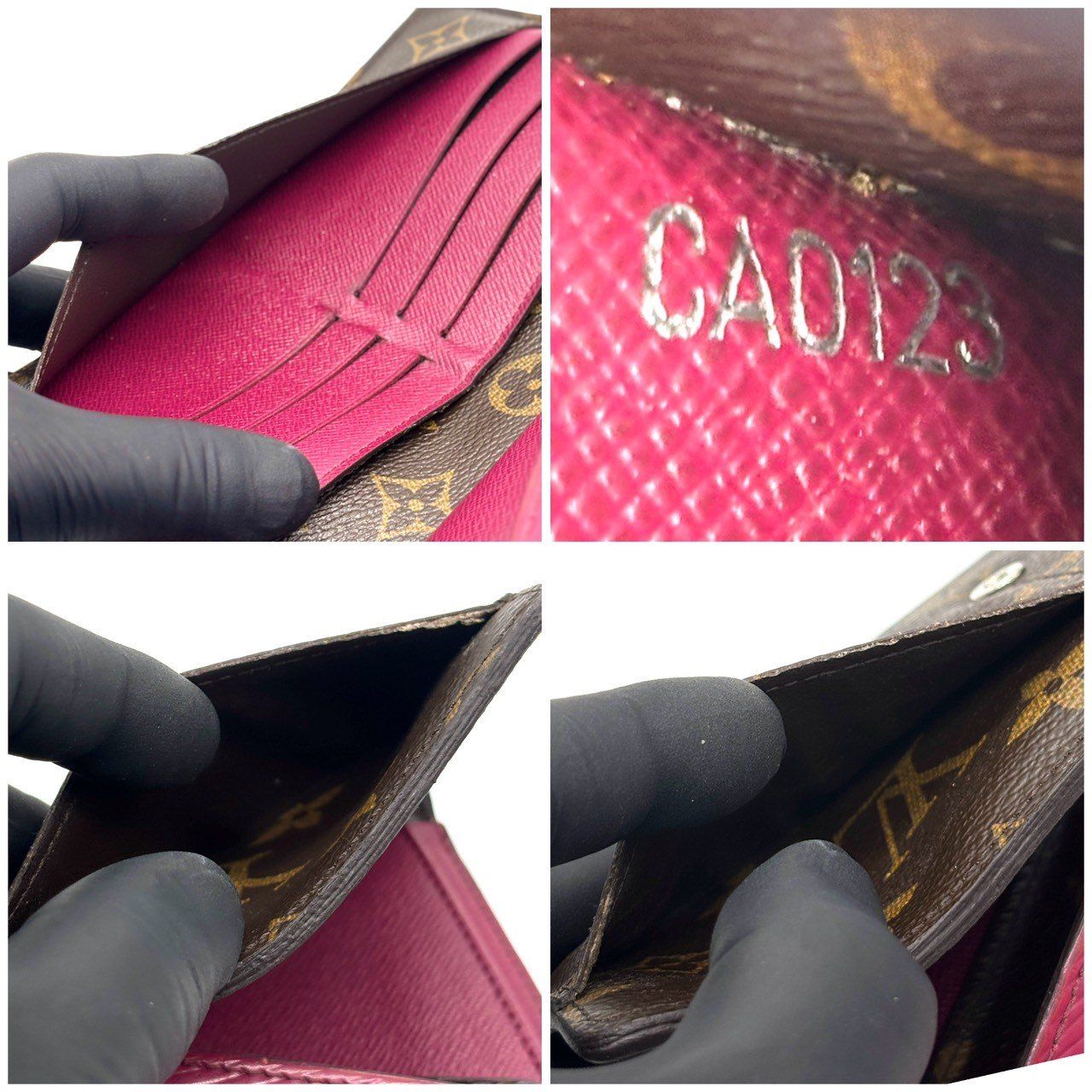 ルイヴィトン 財布 LOUIS VUITTON M62933 モノグラム Louis Vuitton 内側ピンク三つ折り財布 モノグラム