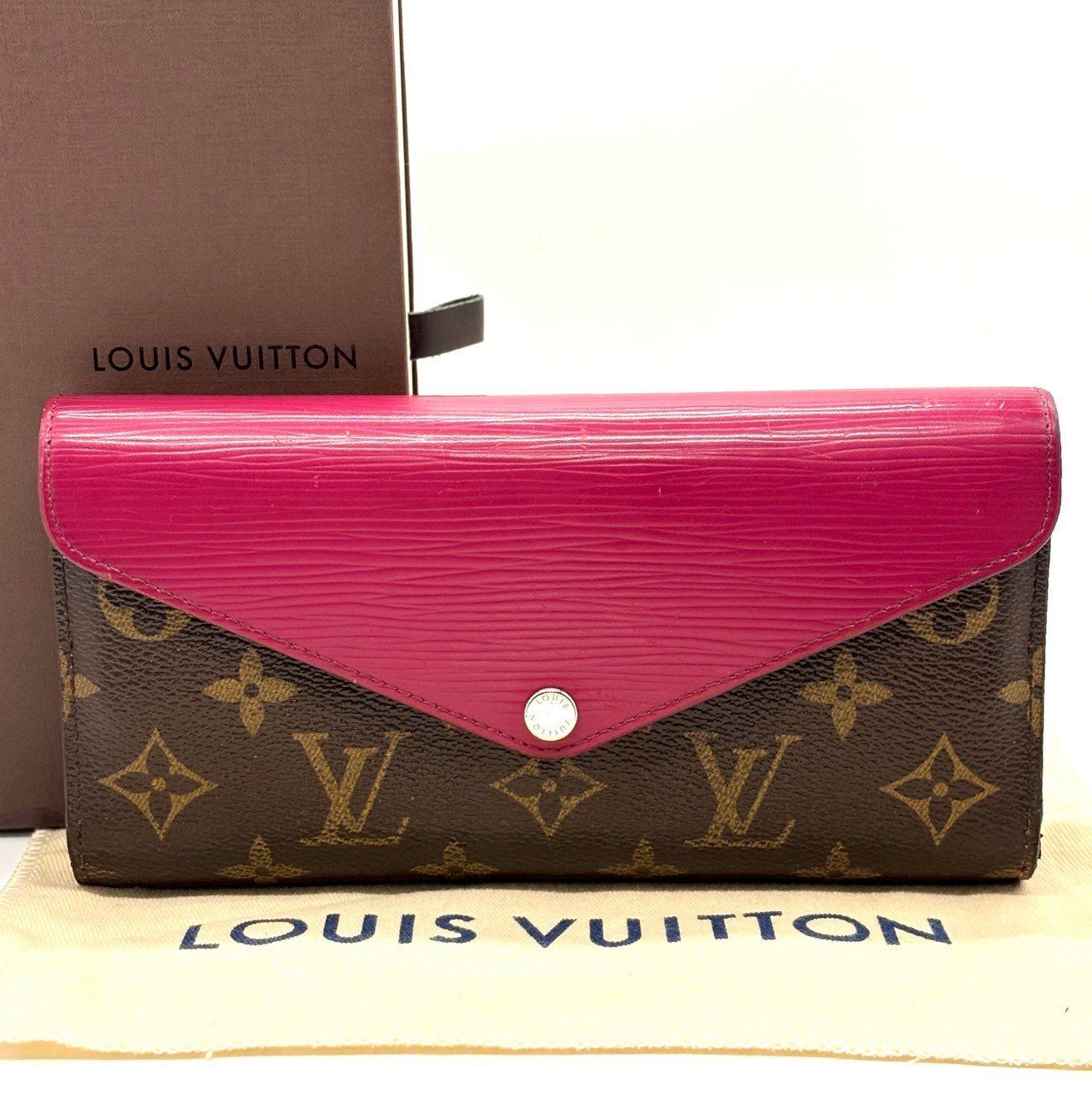 内側に、私の華】 LOUIS VUITTON ポルトフォイユ マリールーロン 