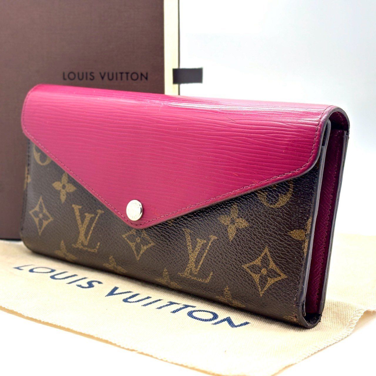 内側に、私の華】 LOUIS VUITTON ポルトフォイユ マリールーロン