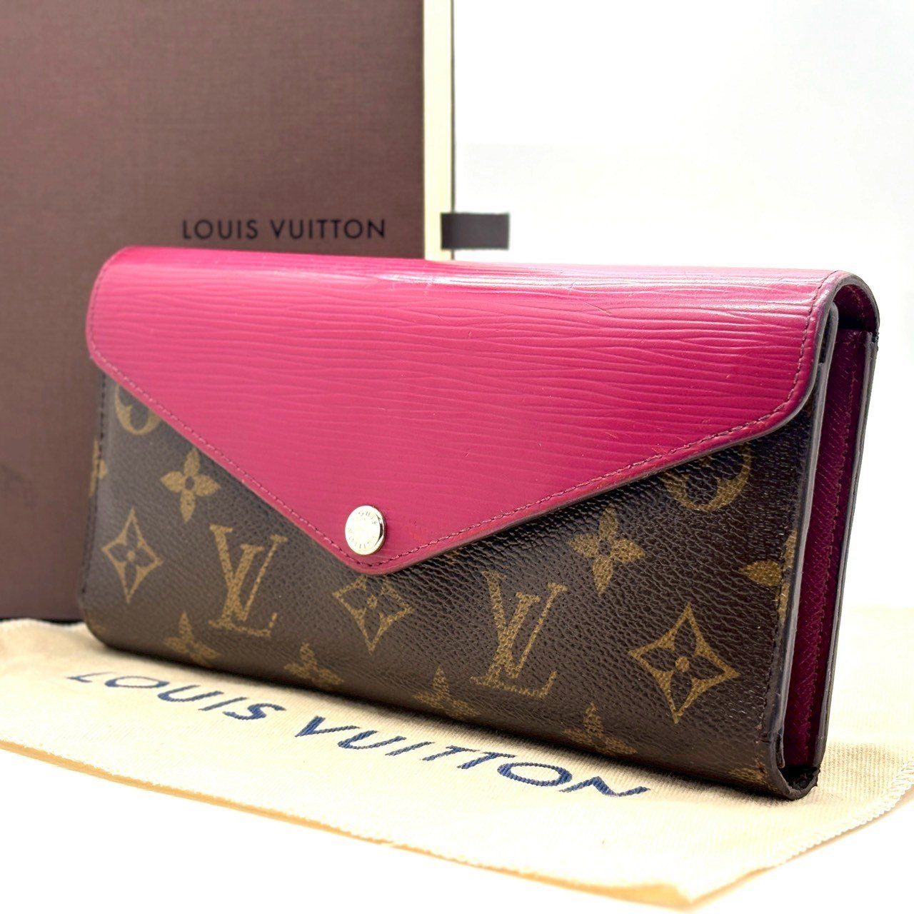 内側に、私の華】 LOUIS VUITTON ポルトフォイユ マリールーロン