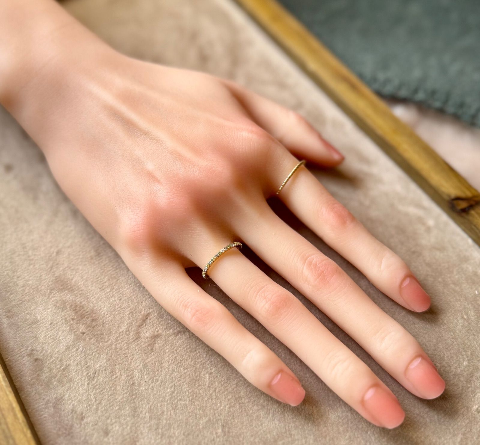 ポンテヴェキオ◇カリーナ*9号*サファイアリング*フルエタニティ*K18