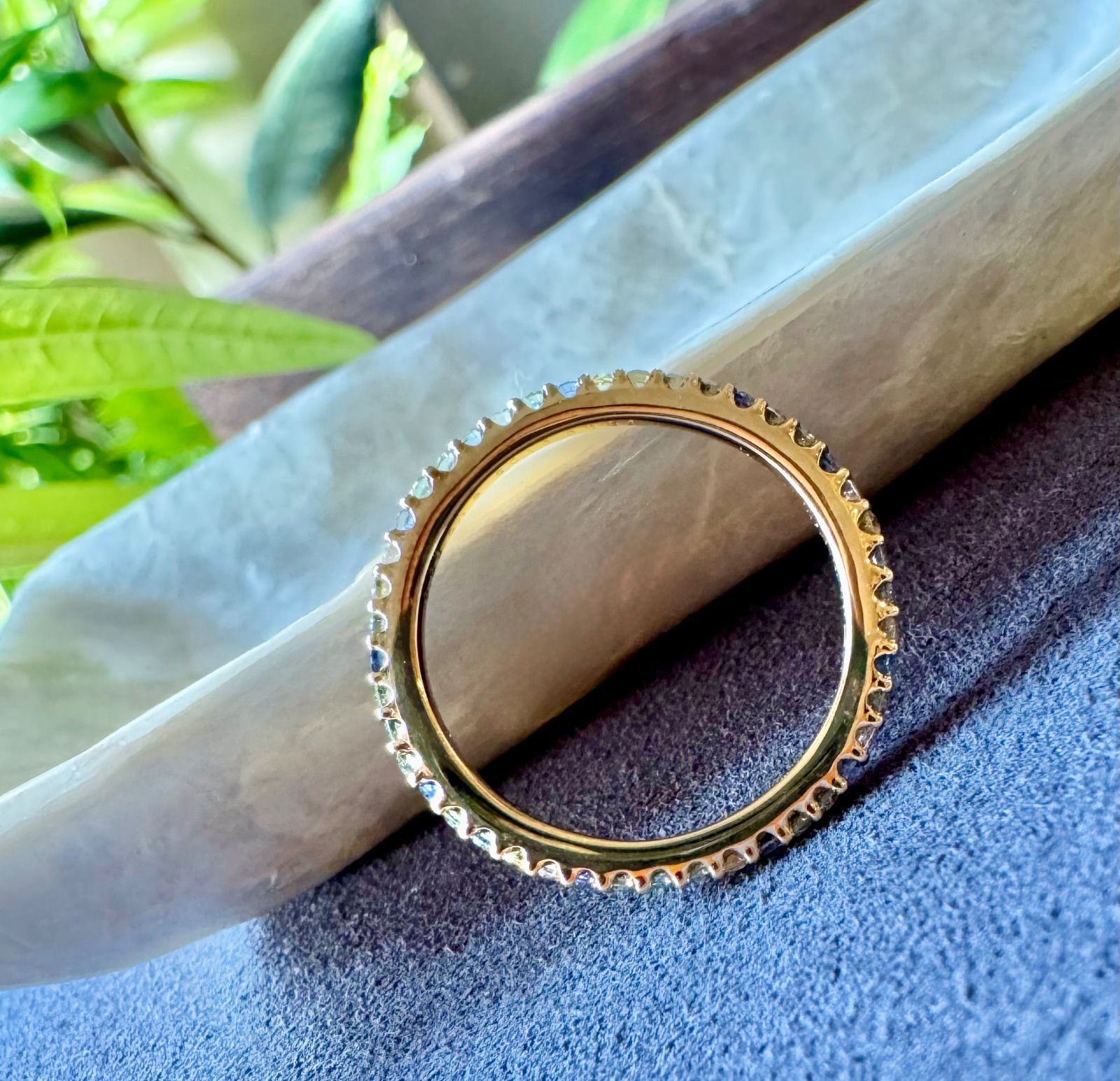 ポンテヴェキオ◇カリーナ*9号*サファイアリング*フルエタニティ*K18