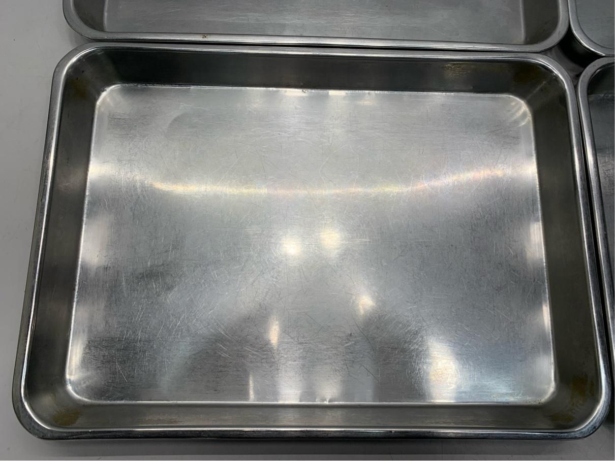 4枚セット】クローバー 18-8 ステンレス 角バット 8枚取 浅型 業務用