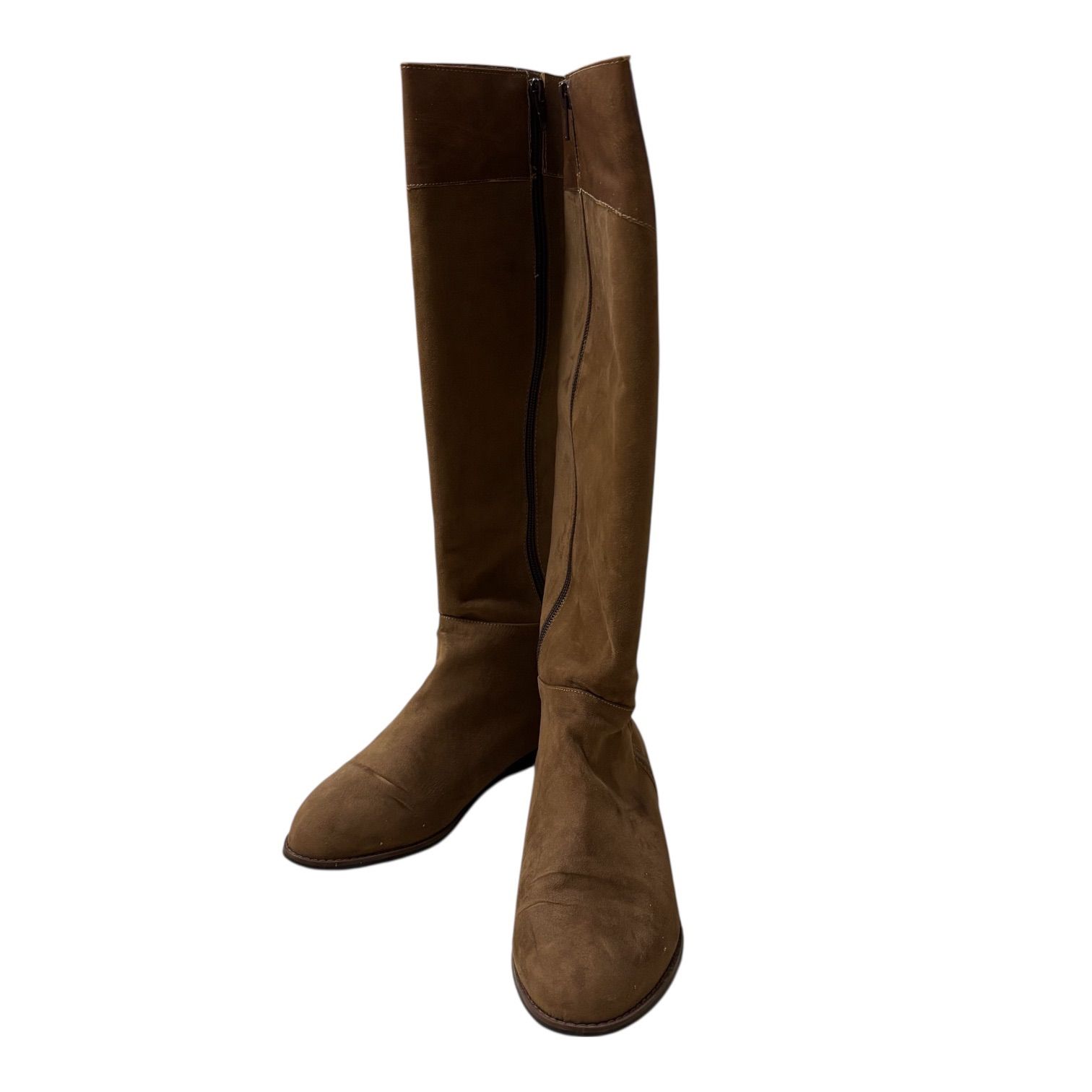 TORY BURCH トリーバーチ スエード ロングブーツ ブラウン ゴールド