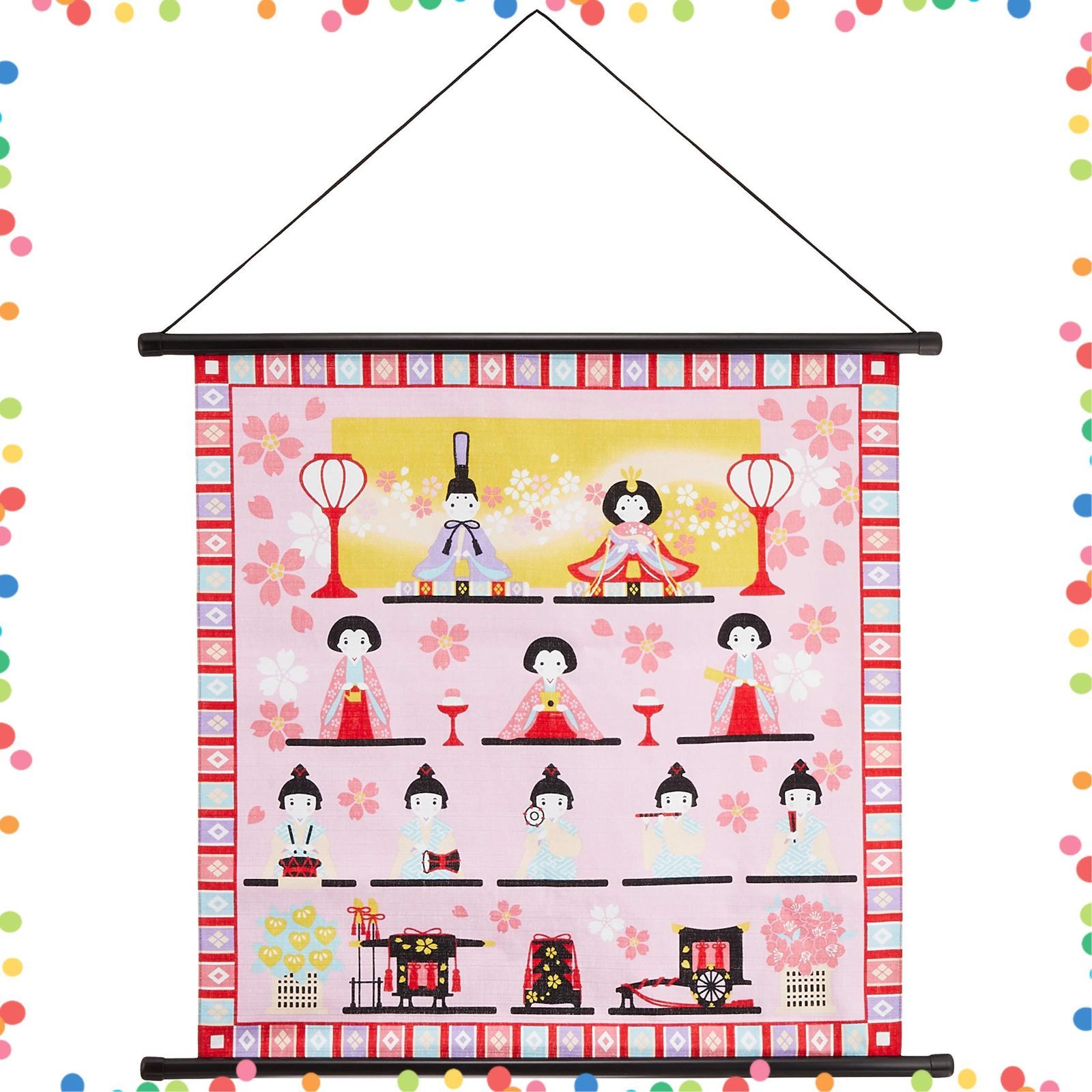 新品【小風呂敷】☆ひな祭り01 雛人形 ひな祭り 小風呂敷 タペストリー ごまめ屋 - メルカリ