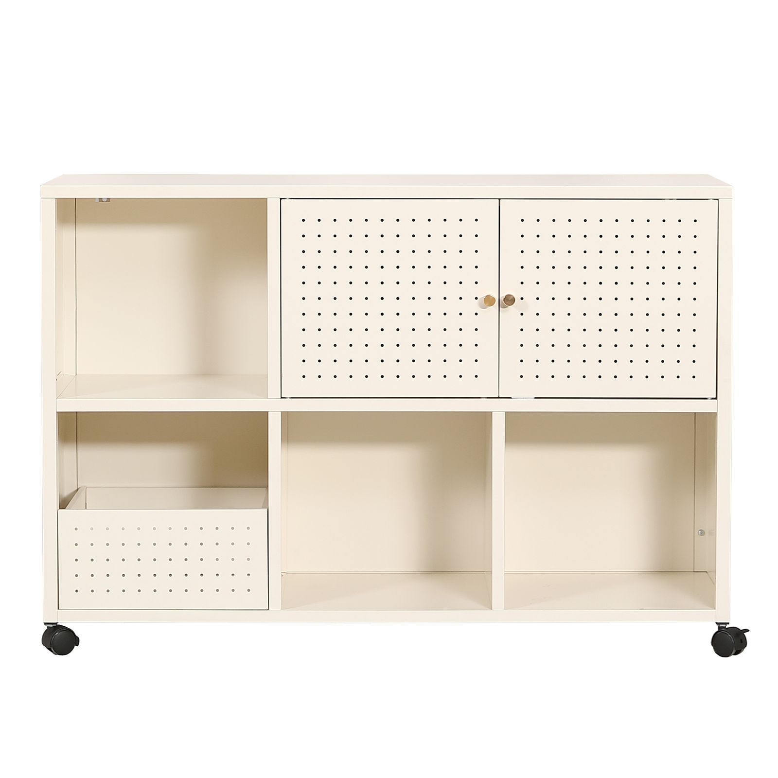 キャビネット スチール サイドボード キャスター付き メタル 金属製