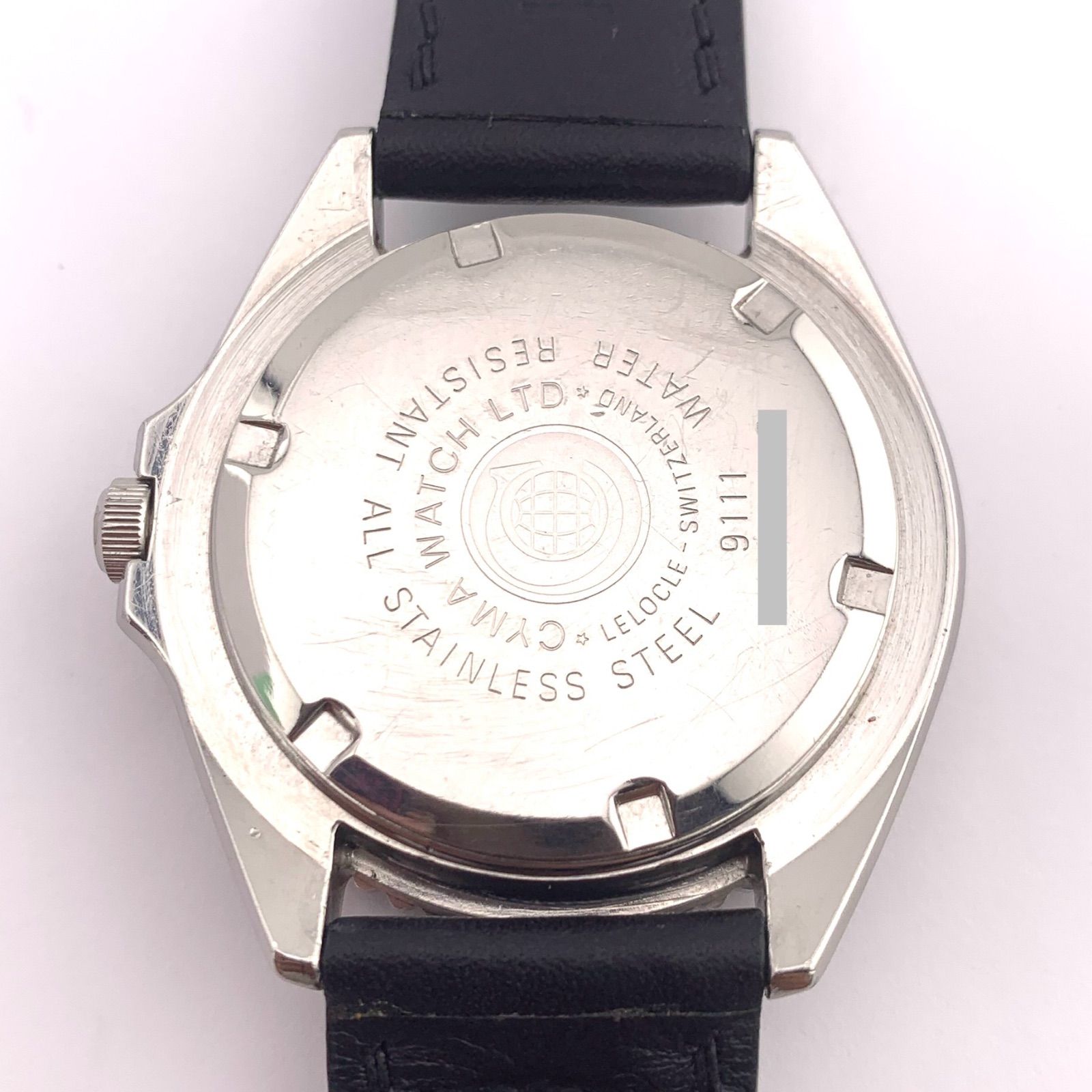 中古】CYMA クォーツ 9111 腕時計 ブラック 200m防水 - メルカリ
