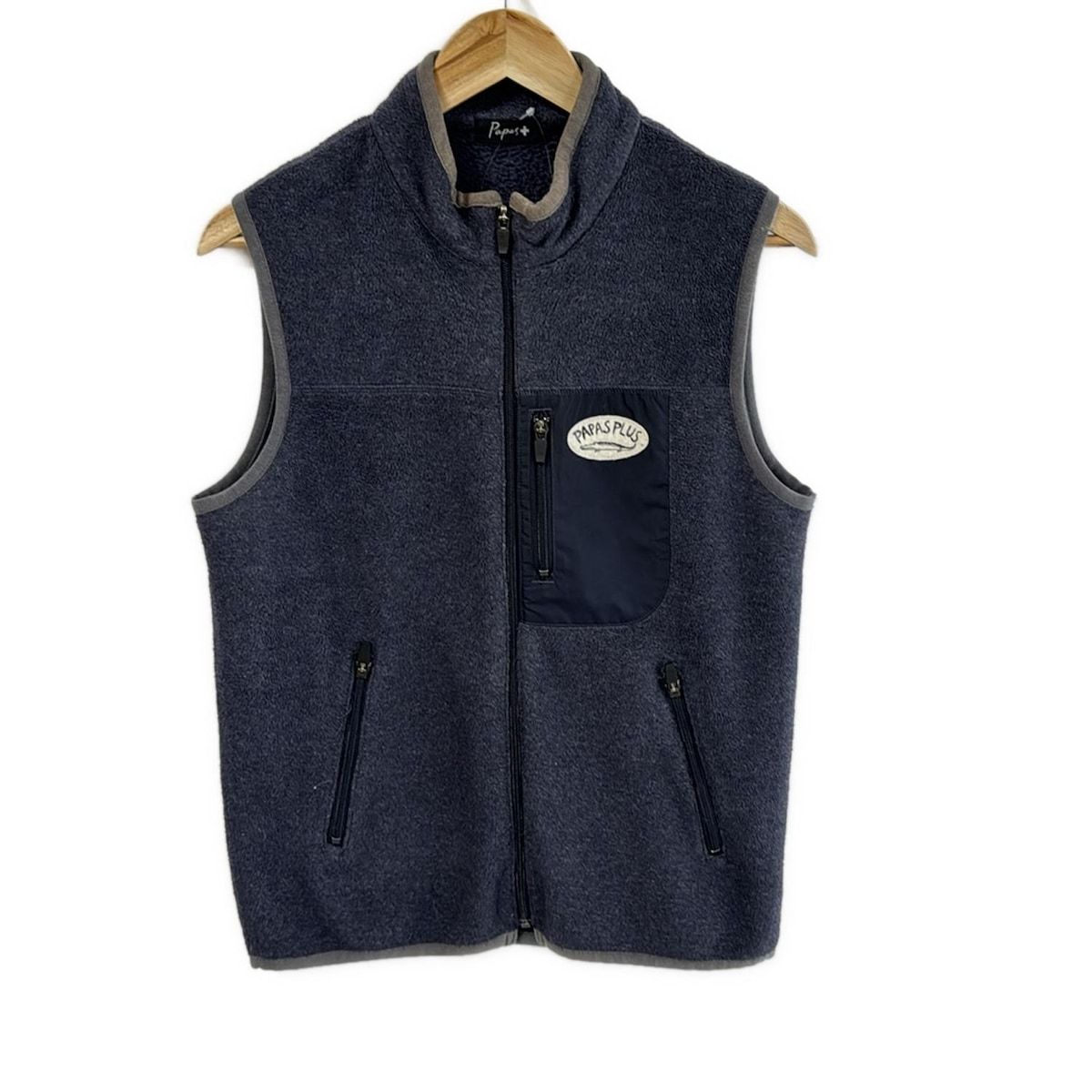 Papas(パパス) ベスト サイズS メンズ美品 ネイビー - メルカリ