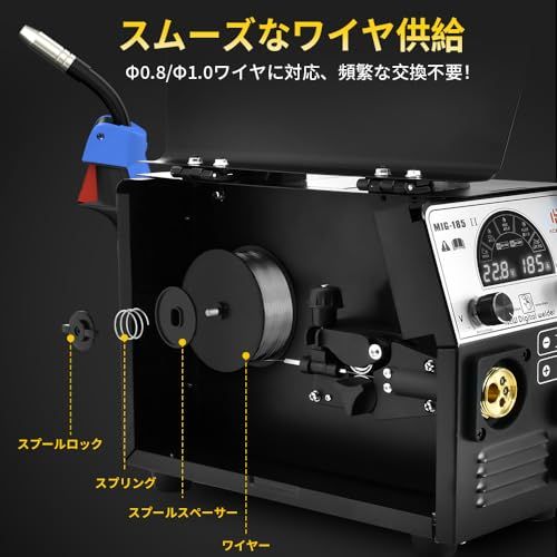  半自動溶接機 110 V 220 最大出力160 A 溶接機 1台4役 ノンガスMIG ガスMIG アーク溶接 LIFT TIGに対応 液晶表示 インバーター制御 定格使用率40％ 初心者向け DIY適用 ポータブル溶 c 6487 30 その他 キッチン 食器