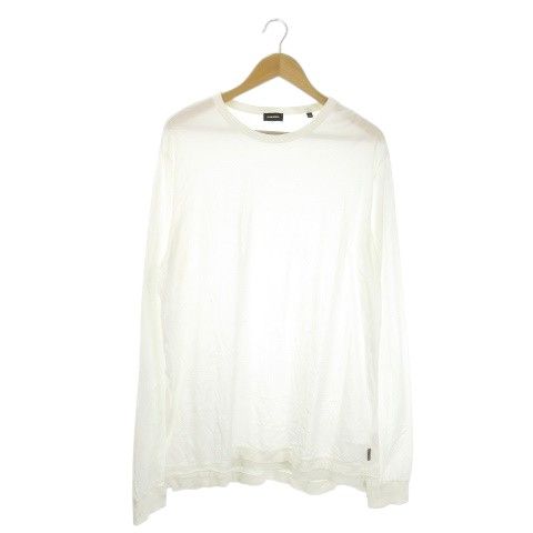 ディーゼル DIESEL 長袖Tシャツ XL 白 ホワイト 無地 ラウンドネック