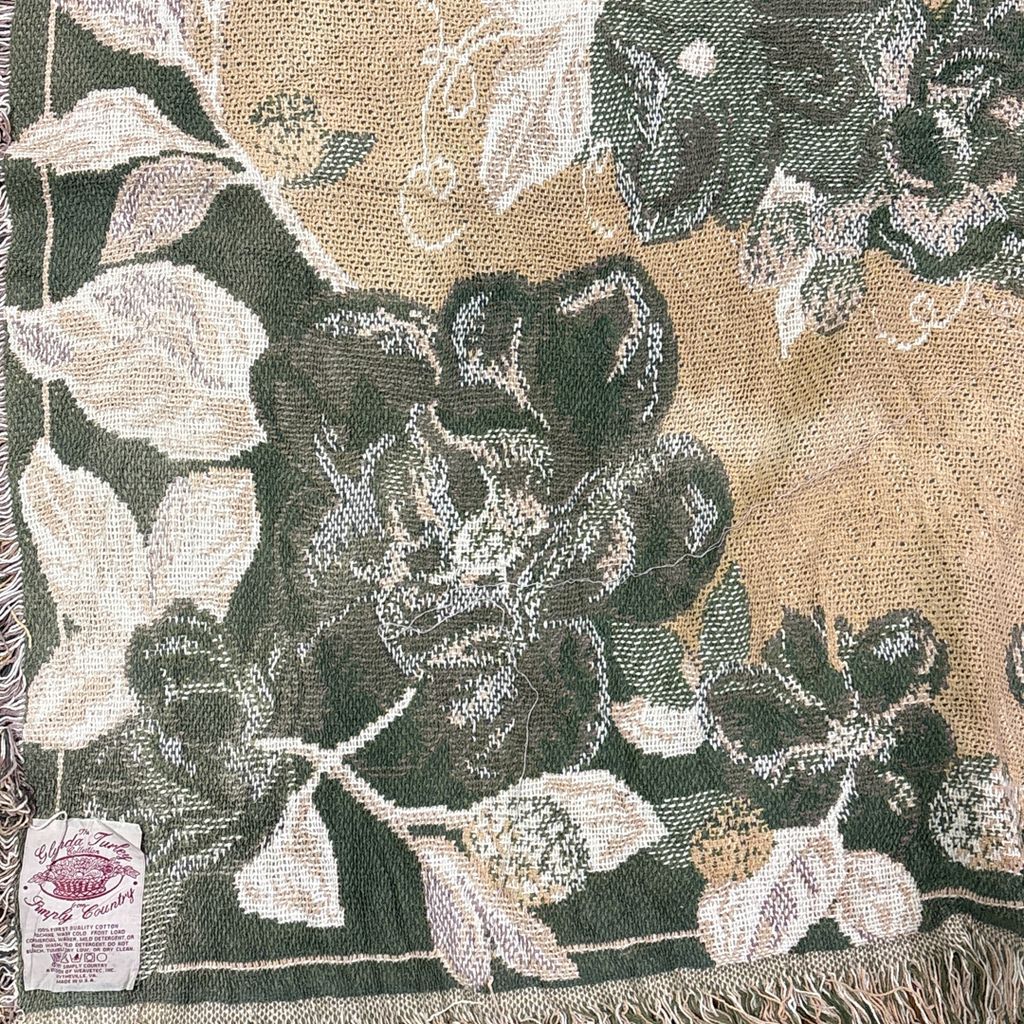 vintageラグ ブランケット マルチカバー タペストリー メッセージ 天使