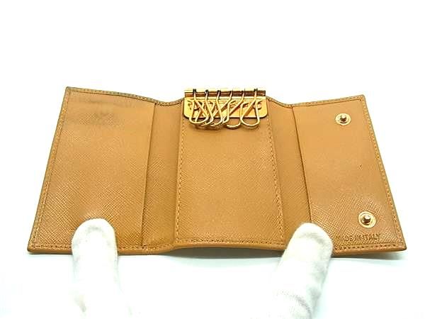 PRADA プラダ サフィアーノレザー 6連 キーケース 鍵入れ レディース