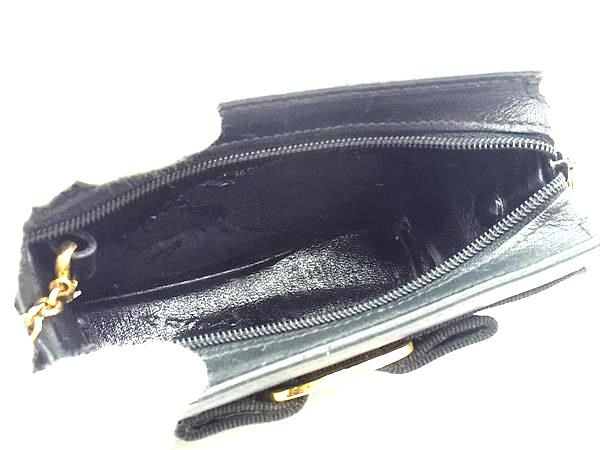 美品 フェラガモ シガレットケース ヴァラ リボン ビンテージ ポーチ ブラック Salvatore Ferragamo フェラガモ ヴァラリボン レザー ポーチ マルチ