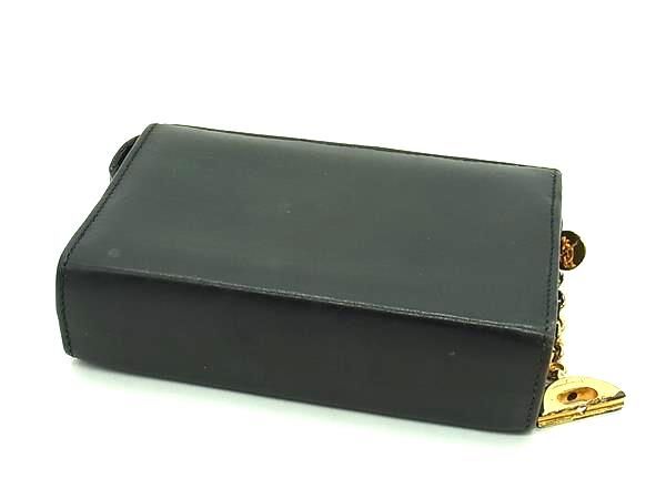 美品 フェラガモ シガレットケース ヴァラ リボン ビンテージ ポーチ ブラック Salvatore Ferragamo フェラガモ ヴァラリボン レザー ポーチ マルチ