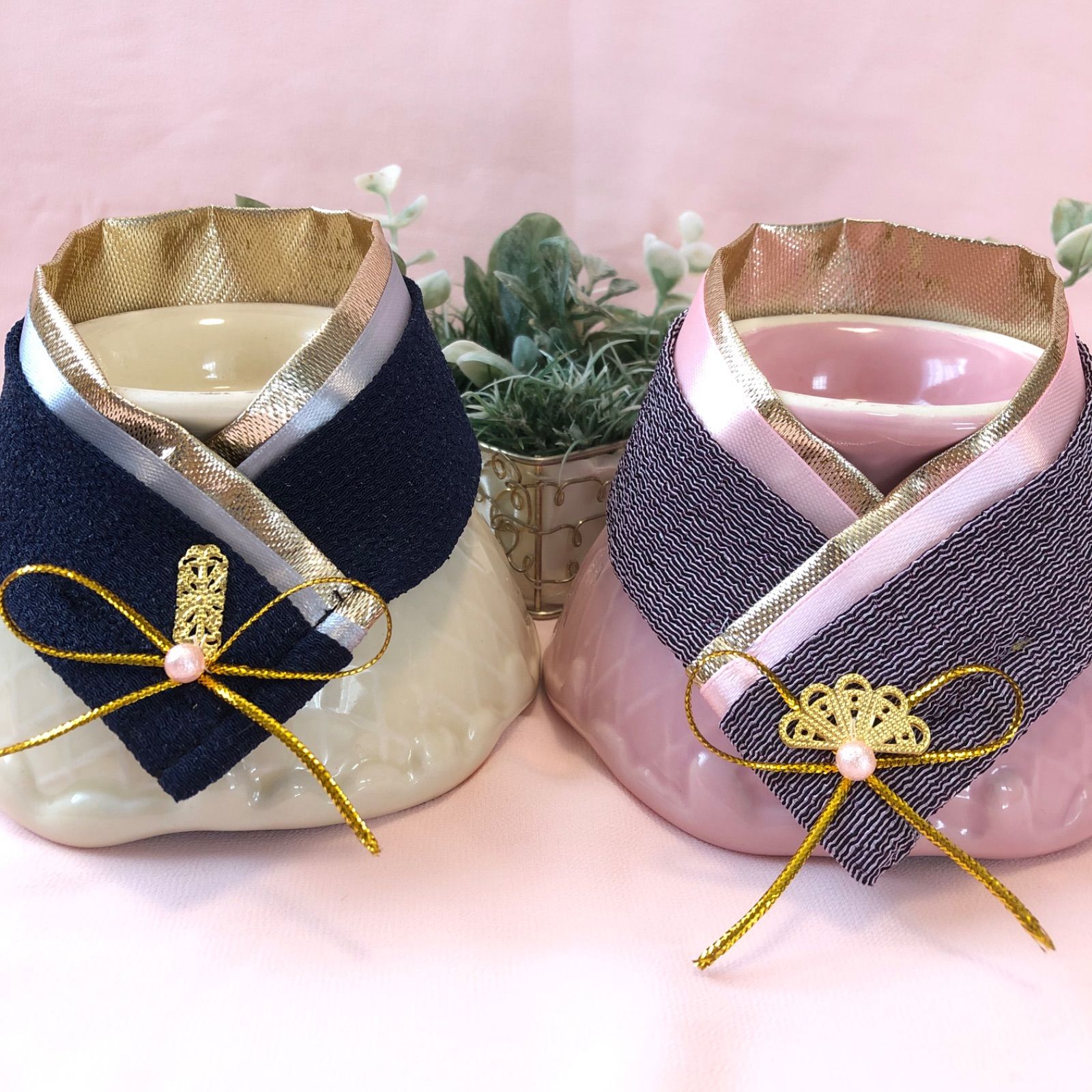 🎎お雛祭り十二単風🪭ちりめんつけ襟🎎業務用【20本】トリミング