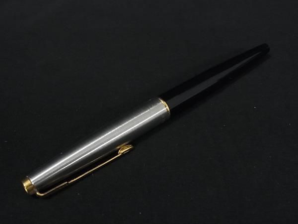 PARKER パーカー 45 キャップ式 万年筆 筆記用具 文房具 ステーショナリー メンズ レディース ブラック系&times;シルバー系 DL6675