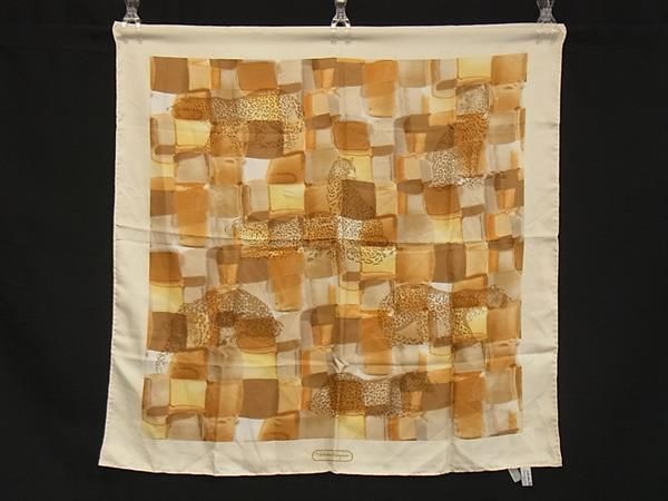 □美品□ Salvatore Ferragamo フェラガモ シルク100% ヒョウ 豹 大判