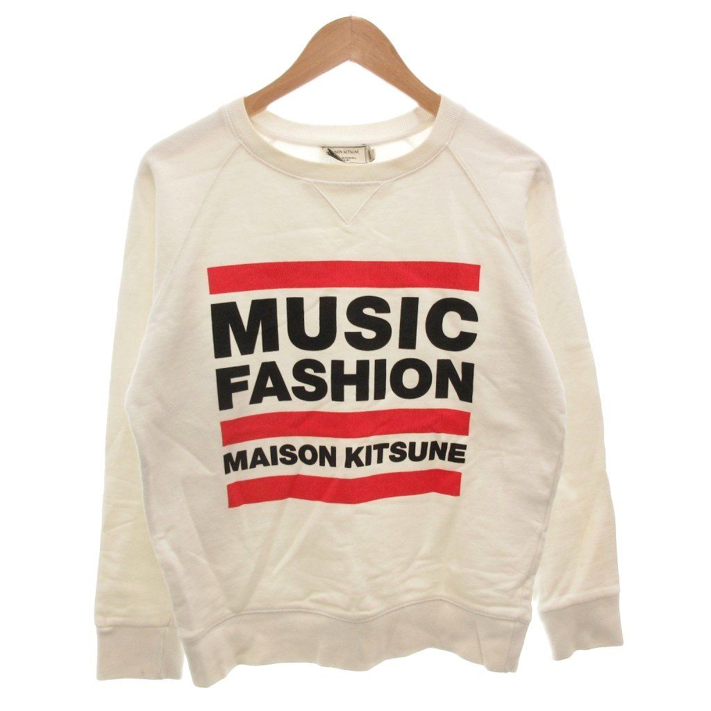 メゾンキツネ MAISON KITSUNE スウェット トレーナー S 白 ホワイト
