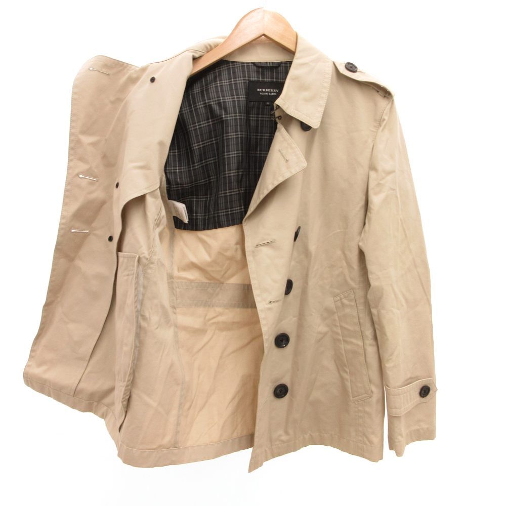 バーバリー ブラックレーベル ピーコート ジャケット ベージュ L 中古・古着通販】BURBERRY BLACK LABEL (バーバリーブラックレーベル