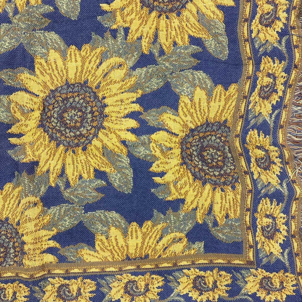 vintageラグ ブランケット マルチカバー タペストリー フラワー 花