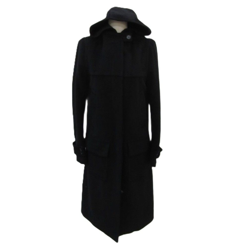 セオリー Theory コート ロング丈 フード付き アンゴラ混 カシミヤ混 2