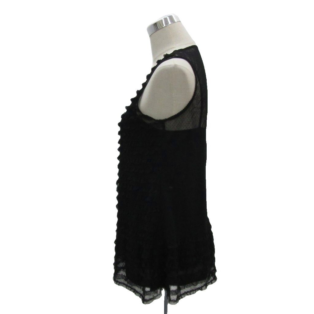 ピンクハウス PINK HOUSE チュニック 黒 ブラック ノースリーブ レース