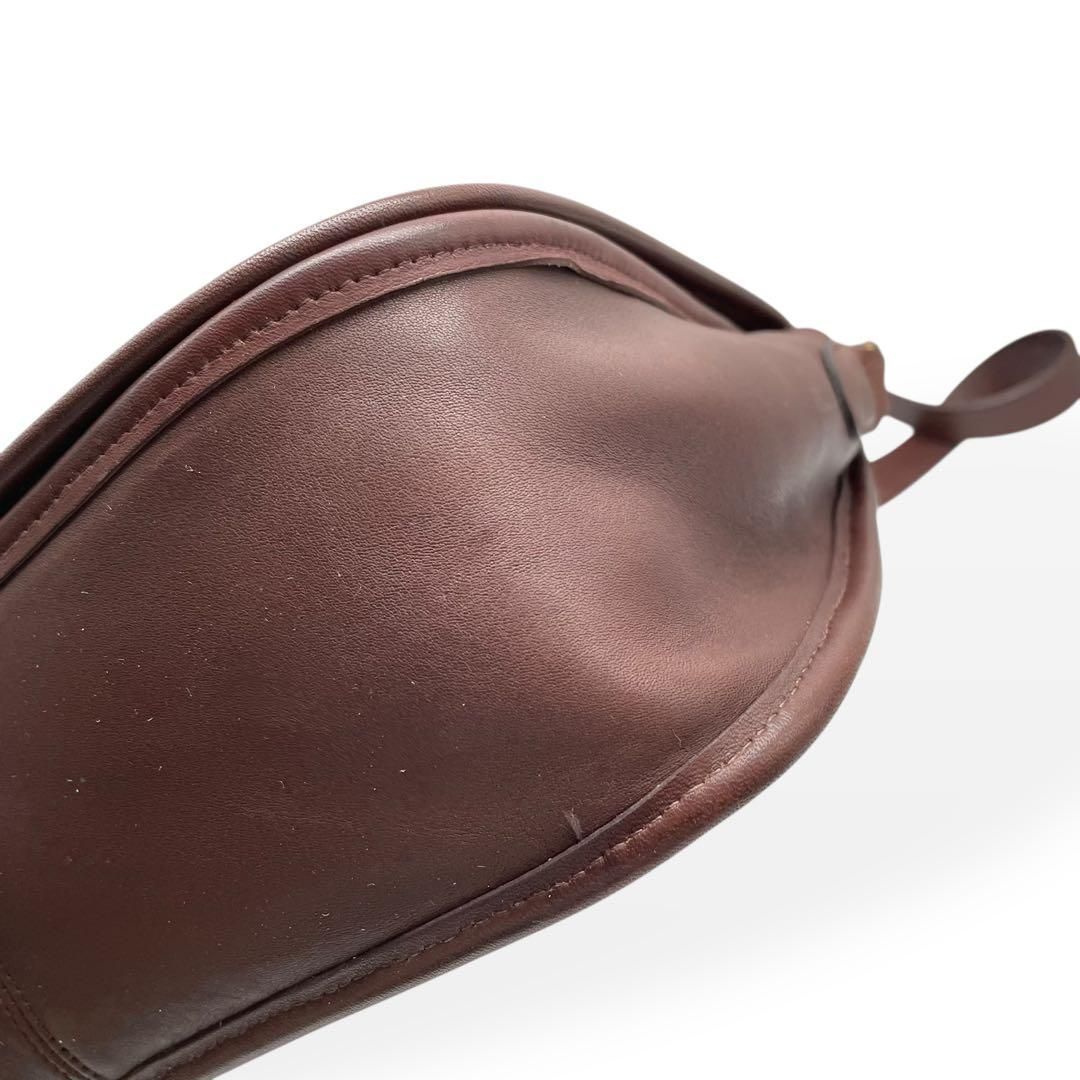 極美品 COACH オールドコーチ USA製 ショルダーバッグ ターンロック 茶