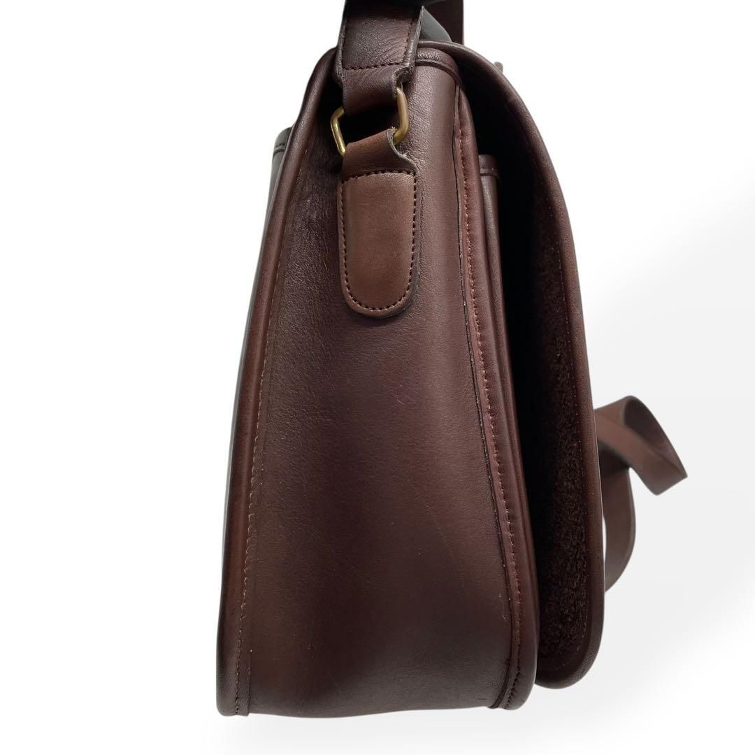 極美品 COACH オールドコーチ USA製 ショルダーバッグ ターンロック 茶