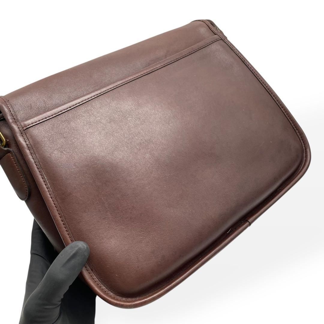 極美品 COACH オールドコーチ USA製 ショルダーバッグ ターンロック 茶
