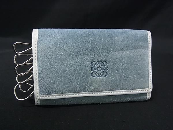 LOEWE ロエベ アナグラム スエード×レザー 6連 キーケース 鍵入れ