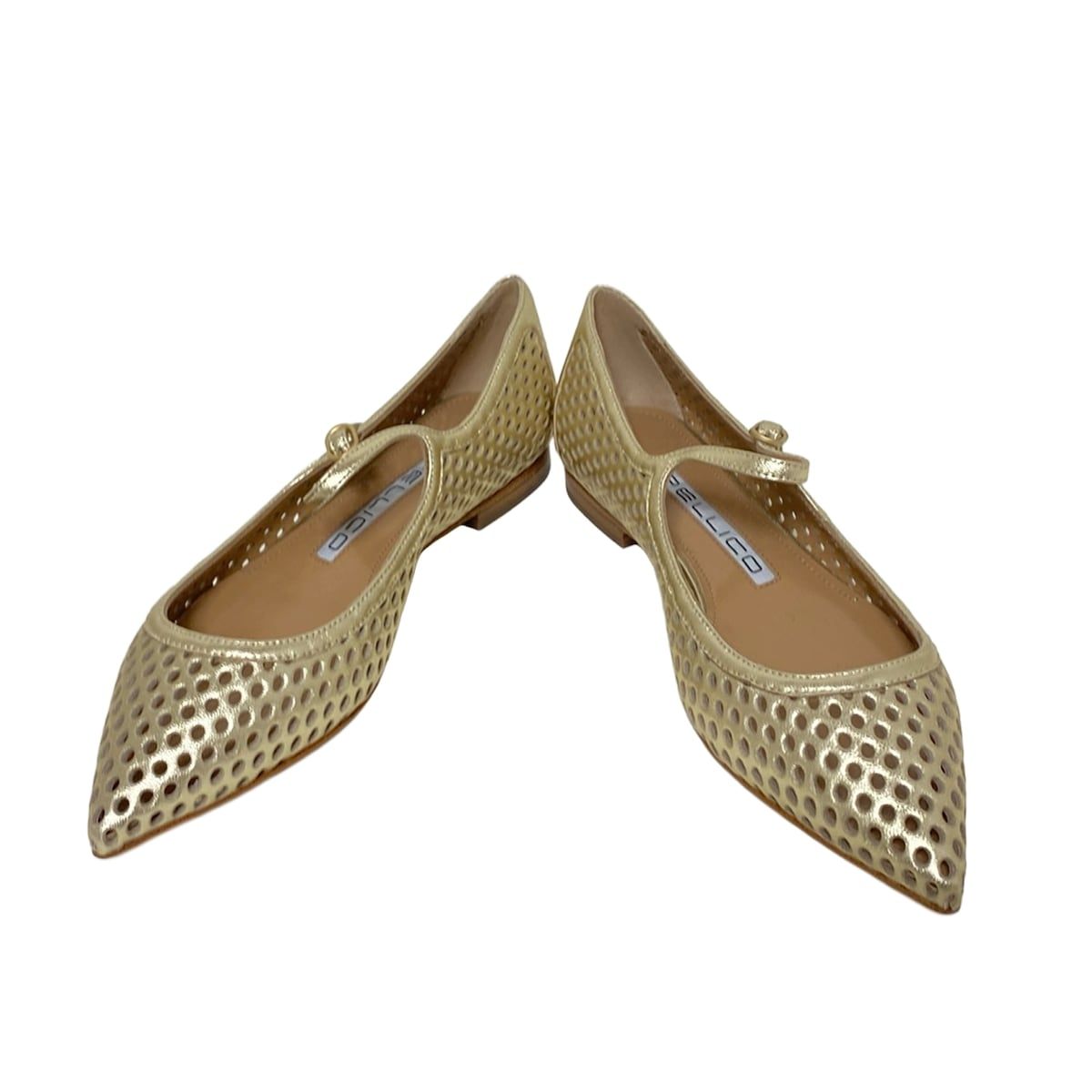 PELLICO ペリーコ ブラウン フラットシューズ　371/2 PELLICO(ペリーコ) フラットシューズ 36 レディース - ブラウン レザー