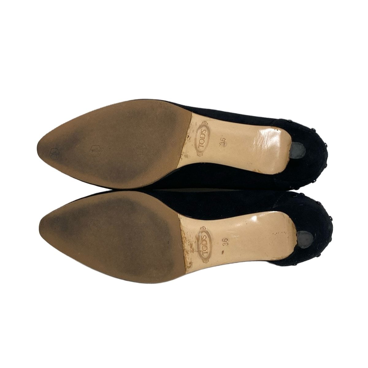 TOD'S(トッズ) パンプス 36 レディース - 黒 スタッズ/アウトソール張
