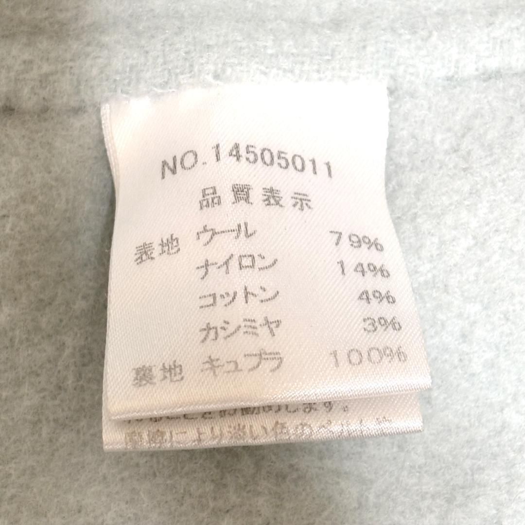 美品】Harrods カシミヤ混ノーカラー ウールロングコート 2 ベージュ 