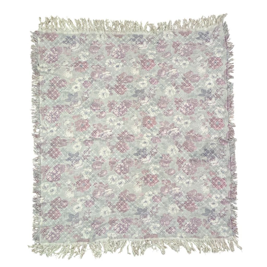 vintageラグ ブランケット マルチカバー タペストリー フラワー 花