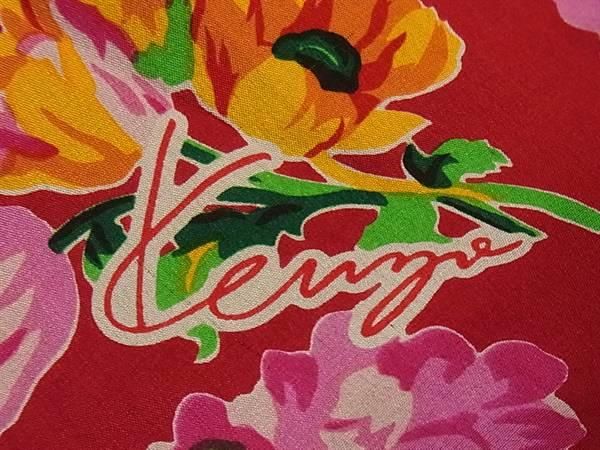 KENZO ケンゾー シルク100% 花柄 大判 スカーフ ストール ショール