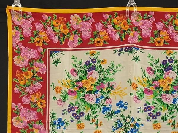 KENZO ストライプ 花柄 ストール KENZO ケンゾー シルク100% 花柄 大判 スカーフ ストール ショール