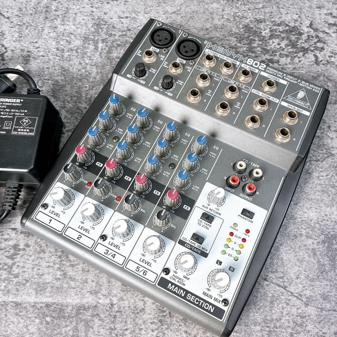 Behringer XENYX 802 アナログミキサー 動作品 - メルカリ