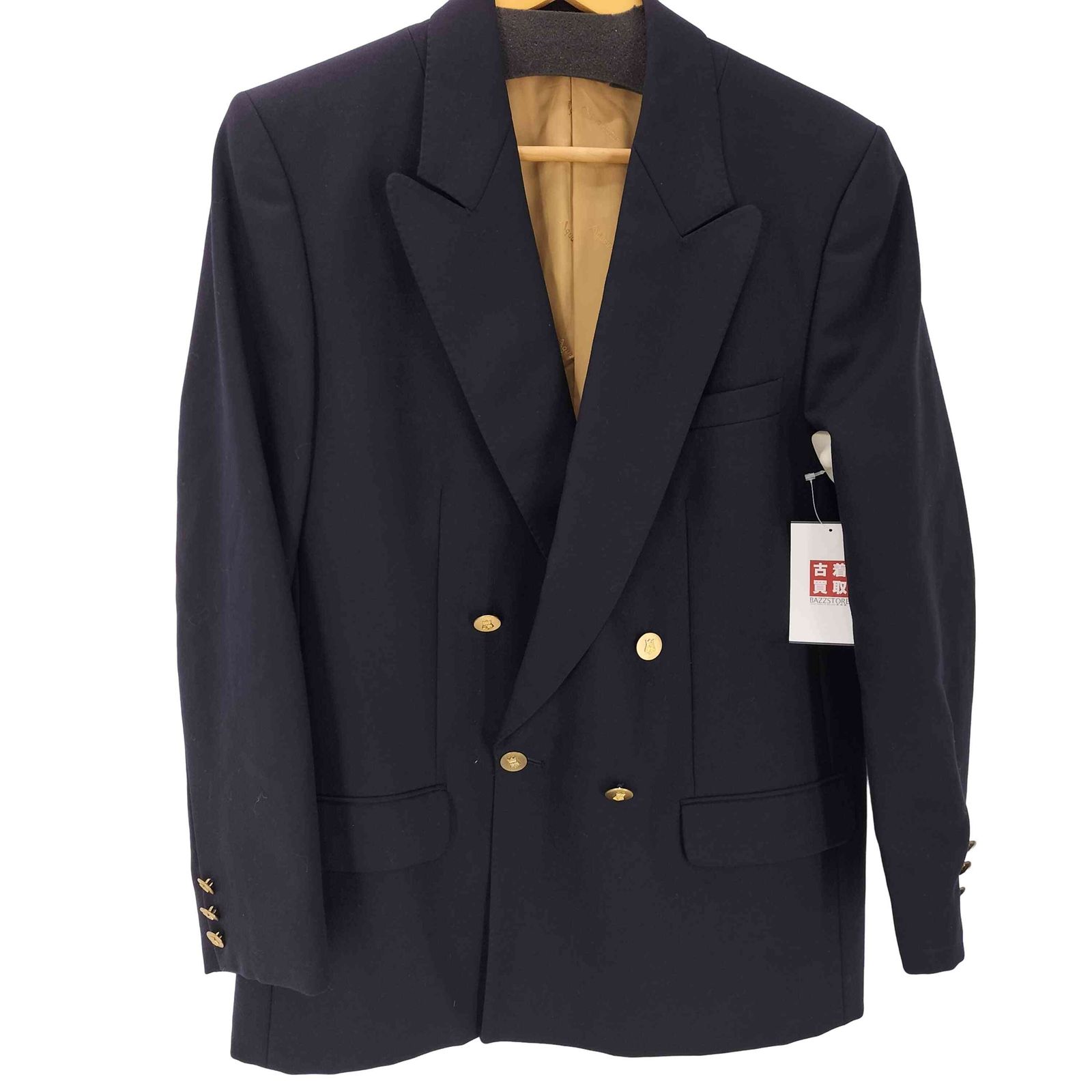 アクアスキュータム AQUASCUTUM 英国製 裏地レーヨン ダブルブレスト