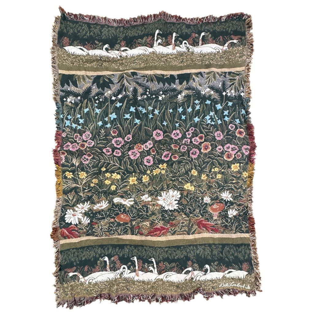 める】80s USA ブランケット ヴィンテージラグ タペストリー vintage