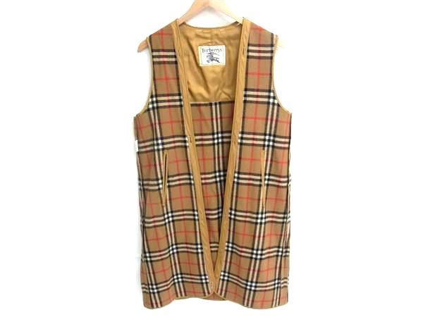 【美品】Burberrys バーバリーズ　ウールベスト　ノバチェック　ベージュ □美品□ Burberrys バーバリーズ ノバチェック ウール100％ ライナー