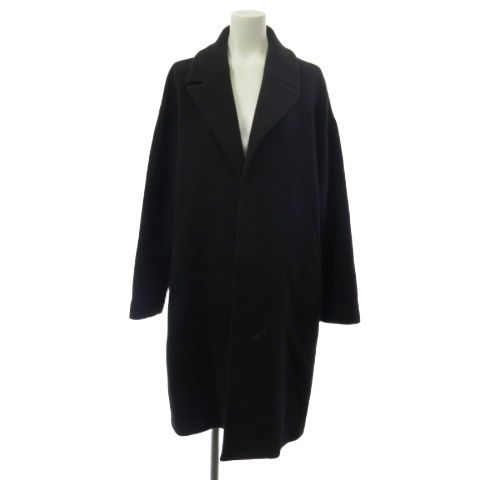 GALERIE VIE カシミヤ混ウールコート(黒に近い濃紺、36) GALERIE VIE