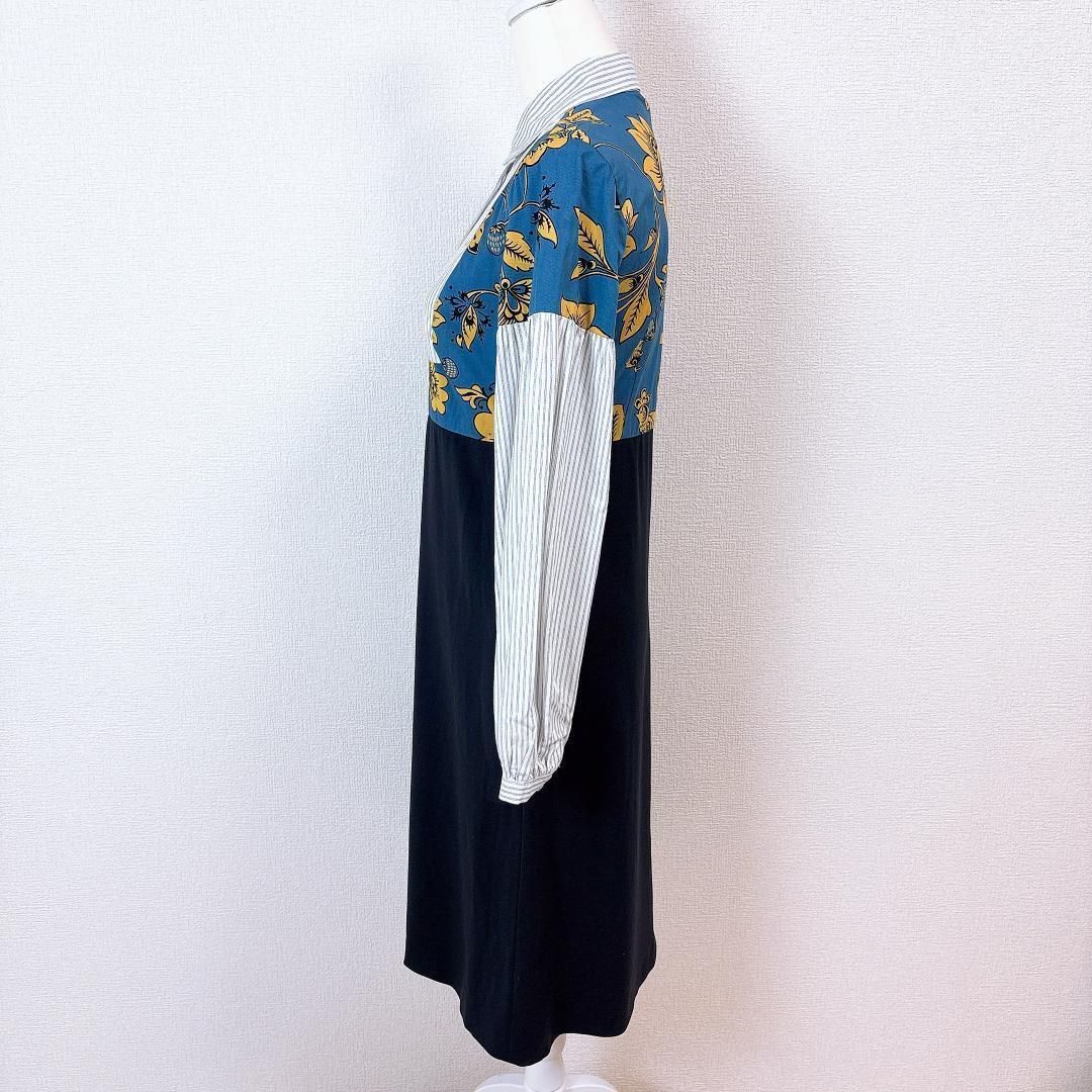 美品】マックスマーラ ドッキングシャツワンピース Aラインフレア