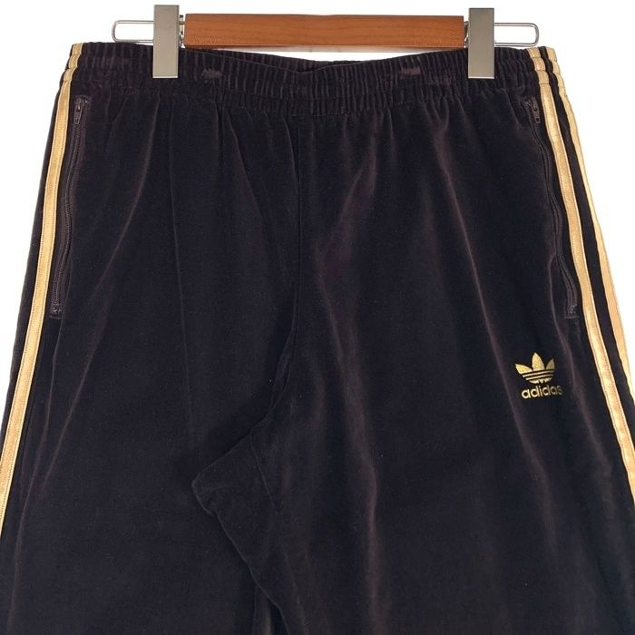 adidas×Beauty&Youth別注 ベロア ブラウン パンツ ゴールド adidas×Beauty&Youth別注 ベロア ブラウン パンツ ゴールド｜Yahoo