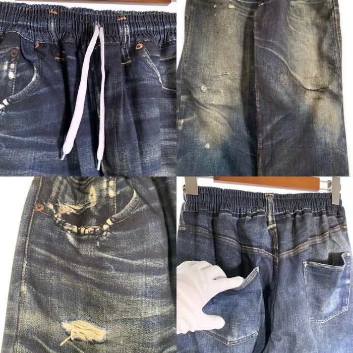 US アス Fake Vintage Denim Easy Pants フェイクヴィンテージデニム